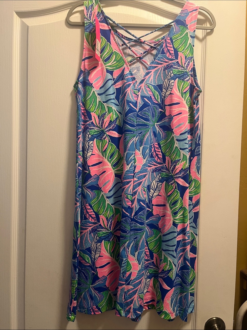 Lilly Pulitzer Kristin Dress - Blue Grotto Beleaf in Yourself - Picture 2 of 4